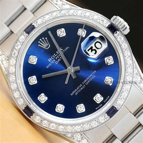 gold diamond encrusted rolex watch|rolex diamond and sapphire bezel.